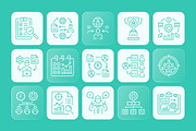Animated Management Icons Set, an Outline Icon by Prosymbols (Thumbnail 3 of 5)