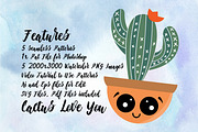 Baby Cactus Watercolor Set & Vectors, an Illustration by Aqua Artistry Creations (Thumbnail 5 of 5)