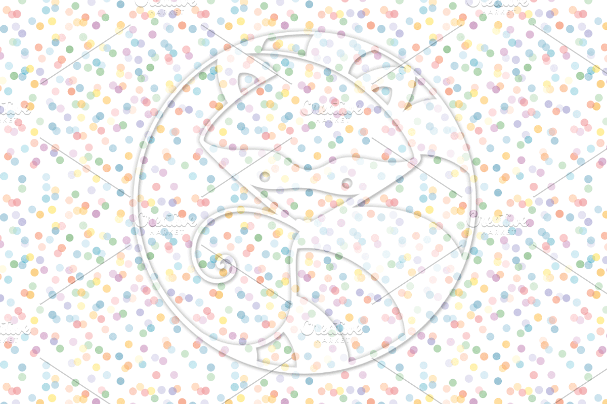Seamless Pastel Rainbow Confetti preview 4