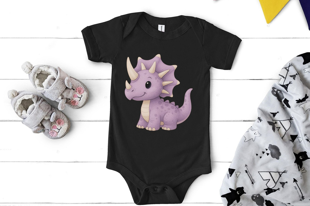 Cute Dinosaur Clipart Bundle, an Animal Illustration by maryamdesignarts (Photo 9 of 10)