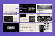 Black Cream Gradient Portfolio PPT, a Presentation Template by graphicook (Thumbnail 3 of 4)
