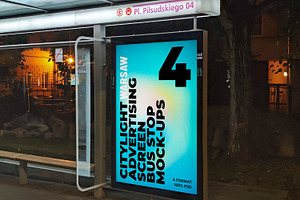 Warsaw Citylight Ad Bus Stop 6