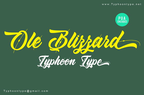 Ole Blizzard font preview 3