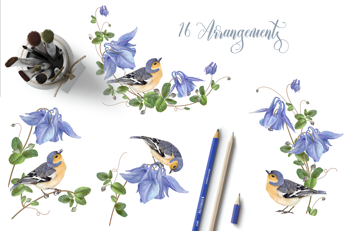 BLUE DREAM| CLIPART, a Decorative Illustration by Purple-Bird (Photo 11 of 20)