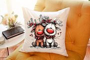 Watercolor Christmas Reindeer Clipar, an Illustration by Sublimation Artist (Thumbnail 6 of 6)