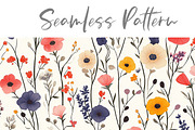 Wildflower Seamless Pattern, a Seasonal Illustration by Layerology (Thumbnail 3 of 3)