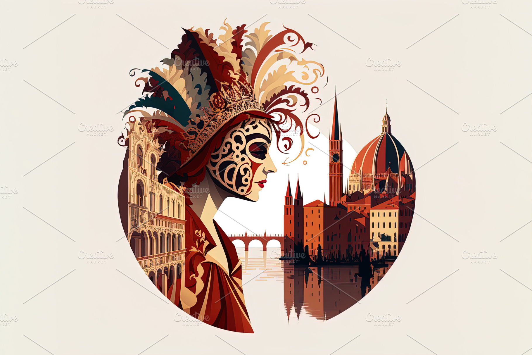 Festive Scene of Venice Carnival, an Abstract Photo by Shootdiem