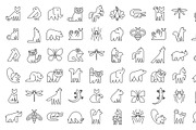 Animals logos collection + pattern, an Object Graphic by NataliiaVolyk (Thumbnail 5 of 11)