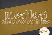 Meatloaf Shadow Outline, a Font by Brittney Murphy Design (Thumbnail 1 of 3)