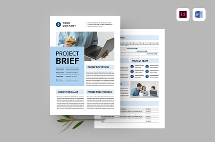 Project Brief, a Stationery Template by Leaflove