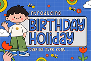 Birthday Holiday Display Font, a Sans Serif Font by Templatiostudio (Thumbnail 1 of 12)