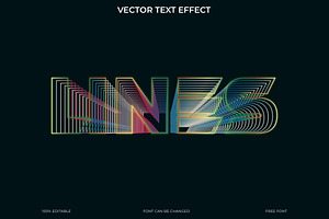 Abstract Lines Text Effect EPS, an Action Add-On by Imamul001