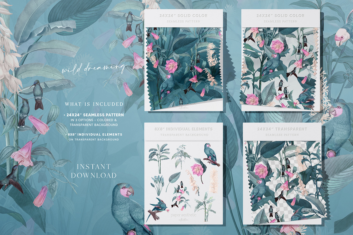 Tropical Mint Surface Pattern, a Pattern Graphic by paper aesthetic (Photo 9 of 9)