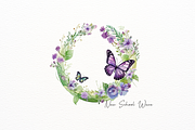 Purple and Green Wildflower Wreath, an Object Illustration by New-School-Wave (Thumbnail 2 of 5)