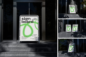 High Quality Sign Board Mockup