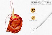 Festive Sketches & Color Palettes, a Palette Add-On by Liquid Amethyst Art (Thumbnail 2 of 11)