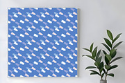 Blue Modern Print Seamless Repeat, a Pattern Graphic by Sharon Schwalbe (Thumbnail 2 of 6)