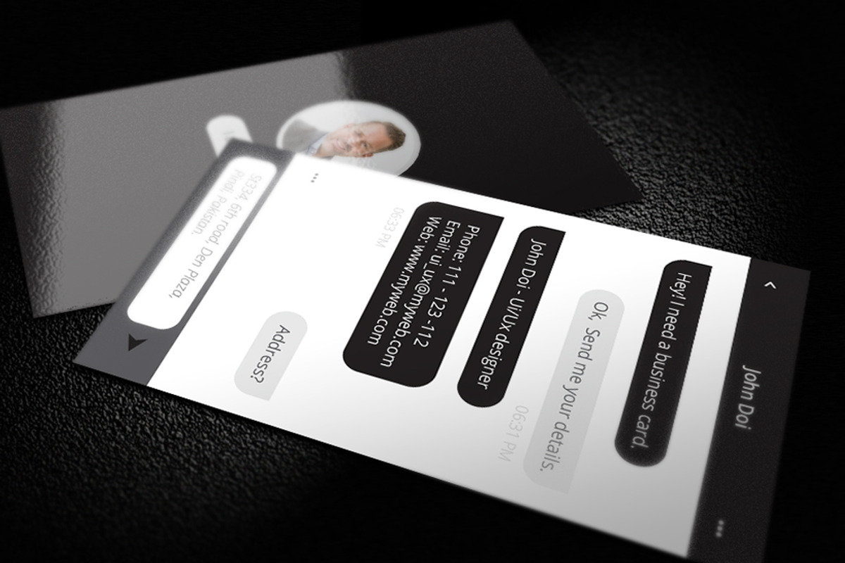 Creative Messaging Business Card, a Business Card Template by NasirGrfx (Photo 5 of 5)