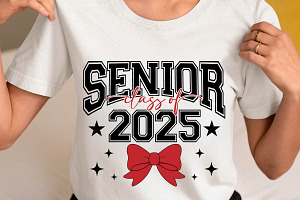 Coquette Senior Class Of 2025 Svg, an Object Graphic by Digi_Design_World