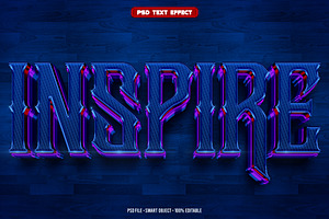 Inspire 3D editable text effect, a Layer Style Add-On by Hello Muh
