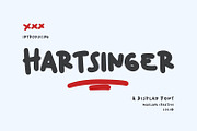 Hartsinger Unique Display Font, a Handwritten Font by Maulana Creative (Thumbnail 1 of 10)
