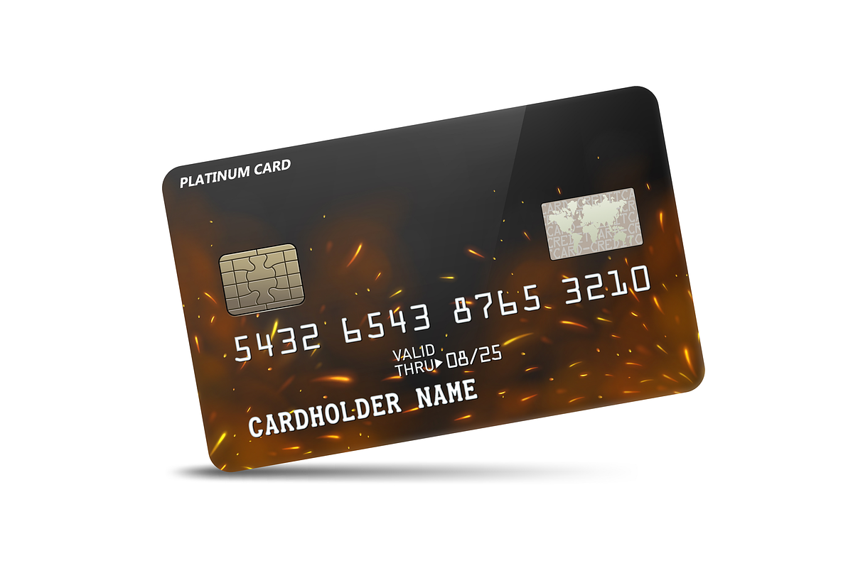 Detailed Glossy Platinum Credit card, an Object Illustration by Rendix Alextian (Photo 2 of 3)