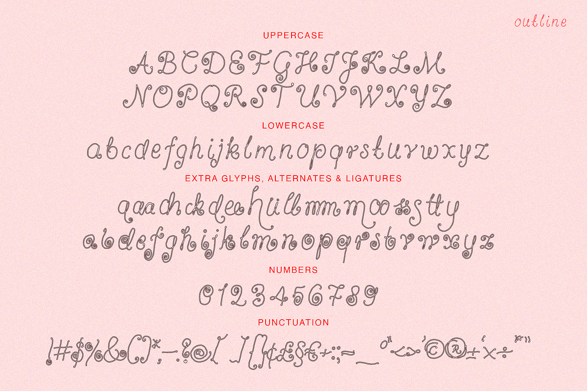 Vanilla Snail Curly Font Collection, a Handwritten Font by ana & yvy (Photo 10 of 12)
