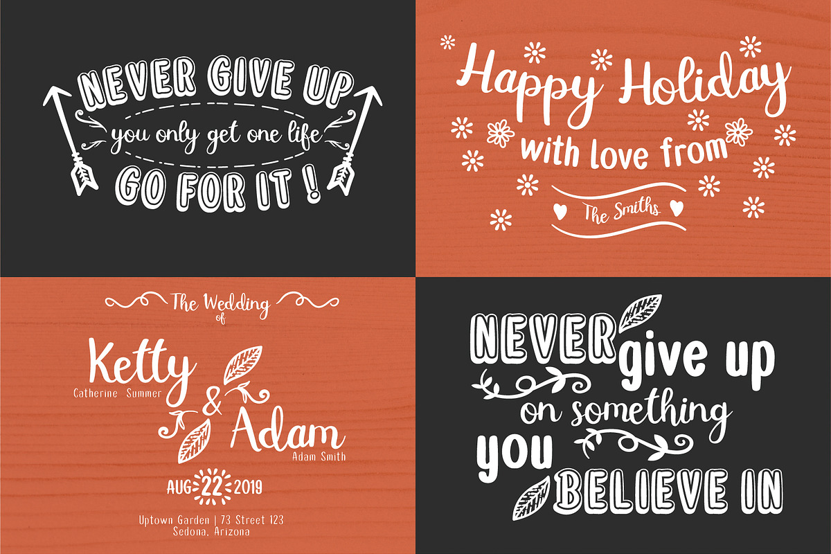 Double smoothie font duo & family preview 7