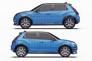 Retro Electric Hatchback Mockup Set, an Advertising Mockup by Halal Graphic Studio (Thumbnail 10 of 16)