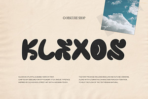 Klexos | Bubbly Display Font