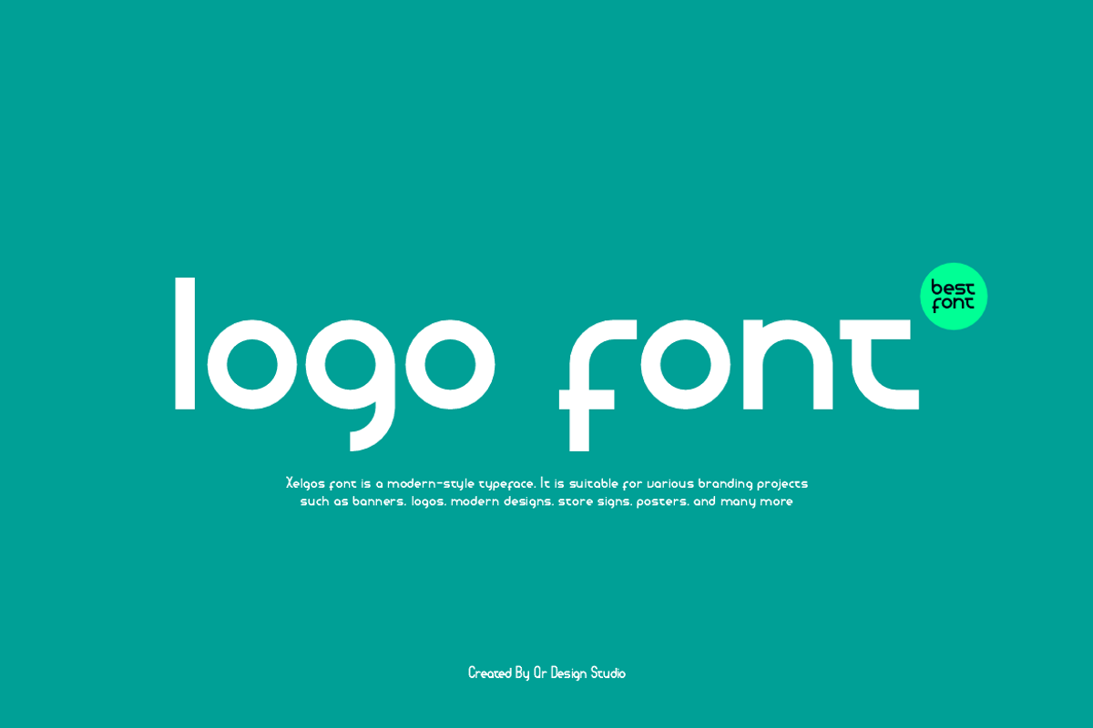 Xelgos - Corporate Logo Font, a Sans Serif Font by QR Design Studio (Photo 2 of 8)