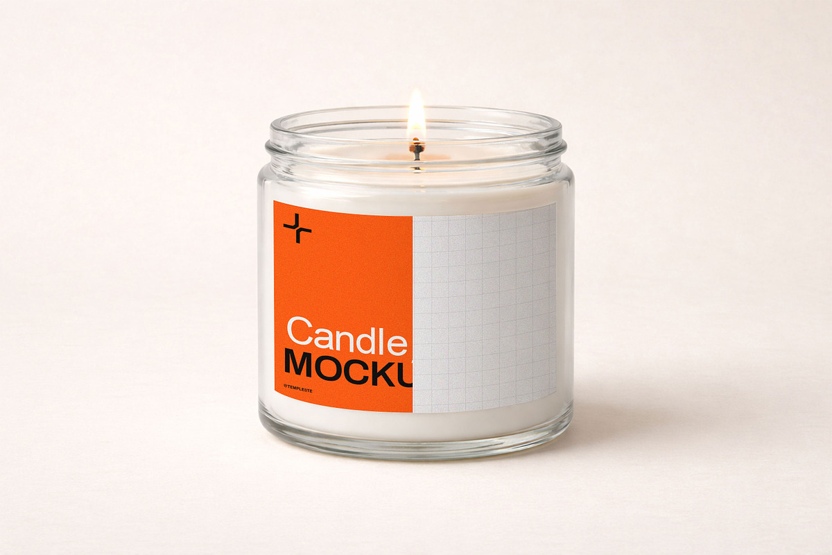 Candle Jar Mockup, a Packaging Mockup by Templeste (Photo 3 of 4)