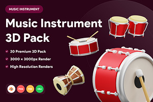 Music Instrument 3D Icon