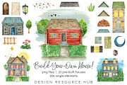 Watercolor Art Pack: Build A House, an Illustration by Design Resource Hub (Thumbnail 1 of 10)