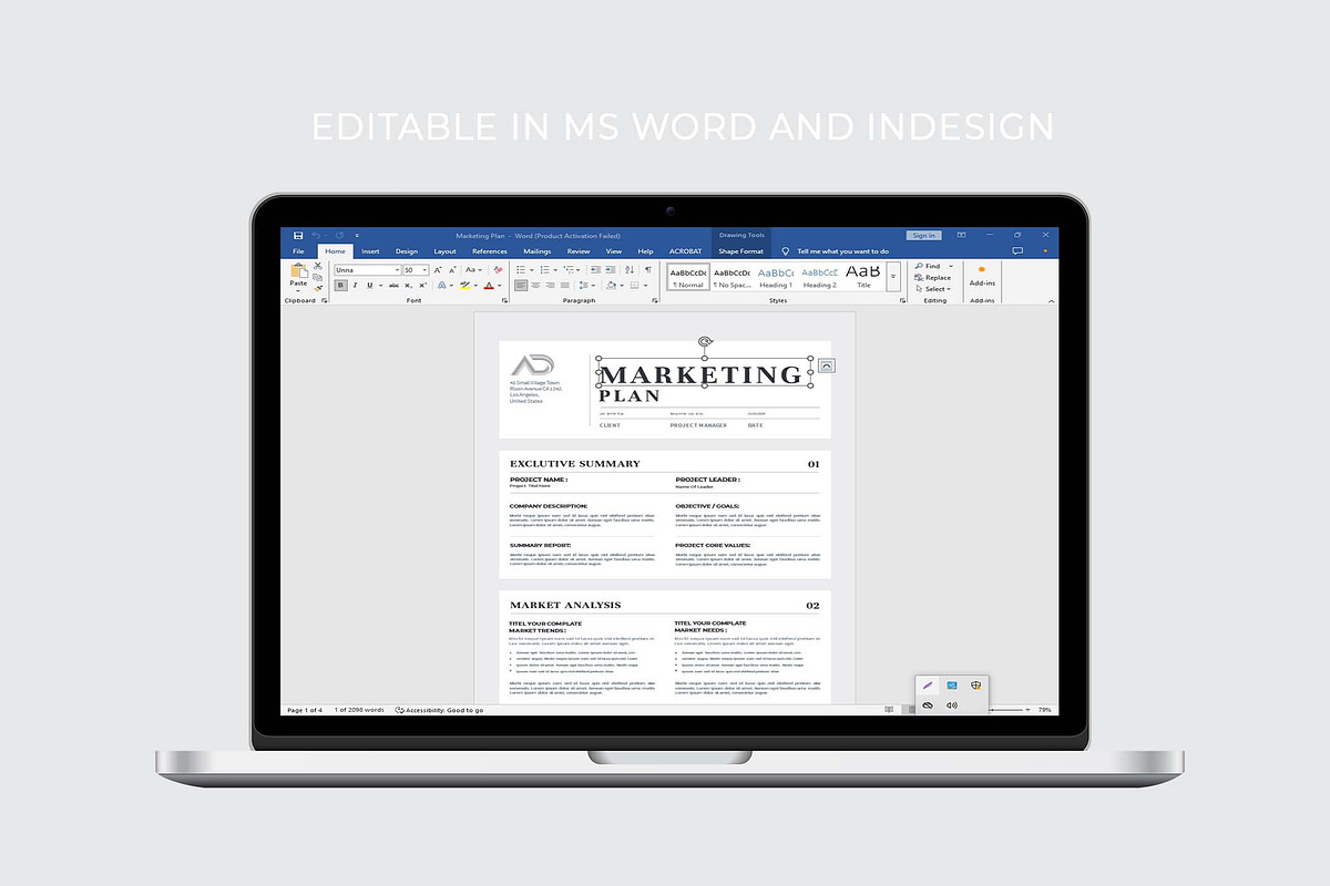Marketing Plan | MS Word & Indesign, a Stationery Template by design_hut (Photo 3 of 7)