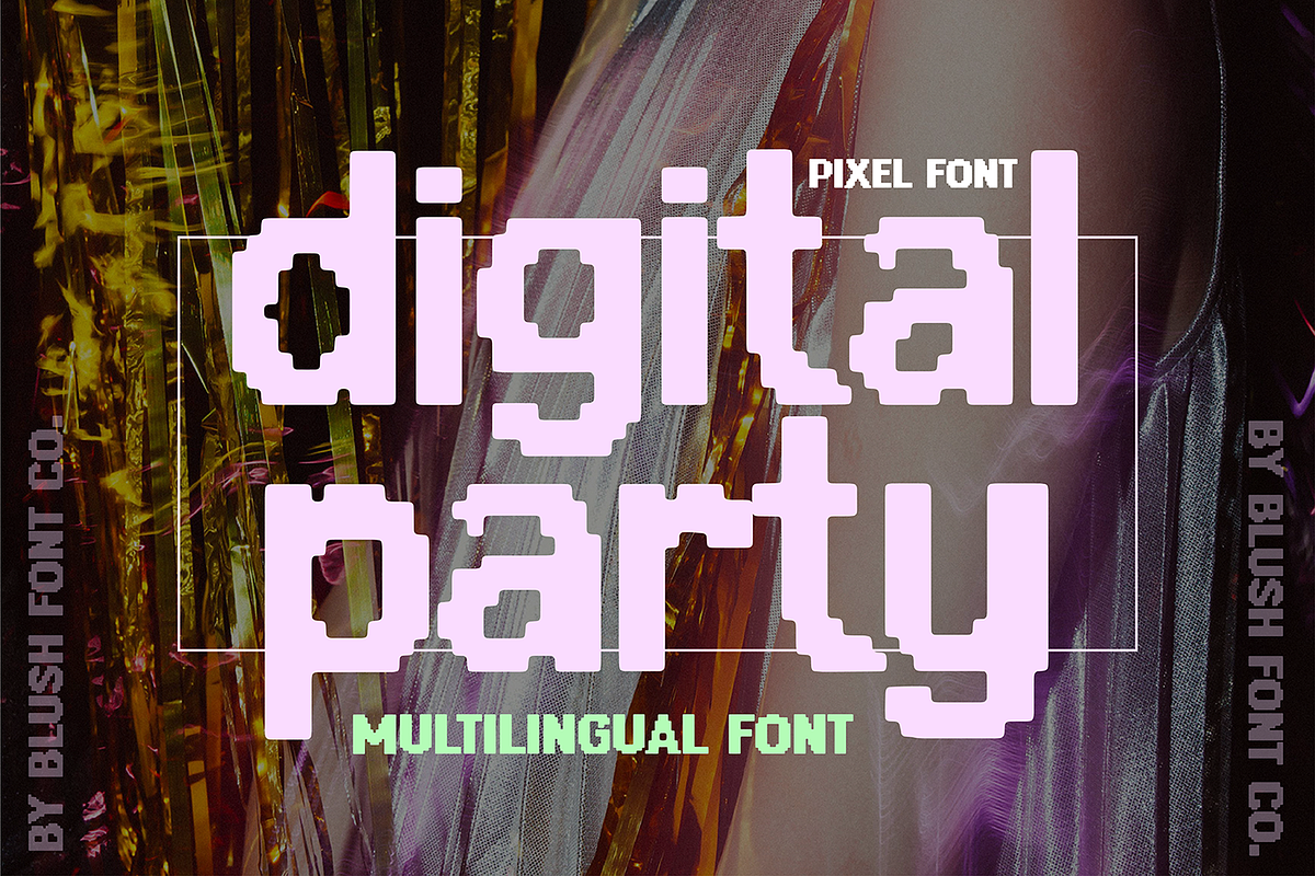 DIGITAL PARTY Y2K Sans Pixel Font, a Sans Serif Font by Blush Font Co. (Photo 1 of 7)