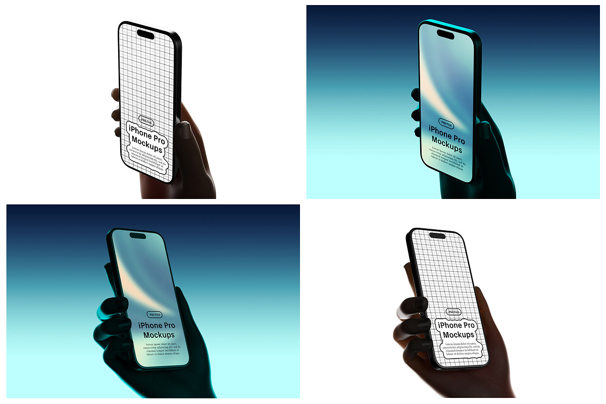 iPhone with Hand Backlight Mockups, an iPhone Mockup by Remnand Studio (Photo 8 of 10)
