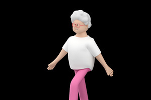 Elderly woman character, a Sport Illustration by Artem Varnitsin