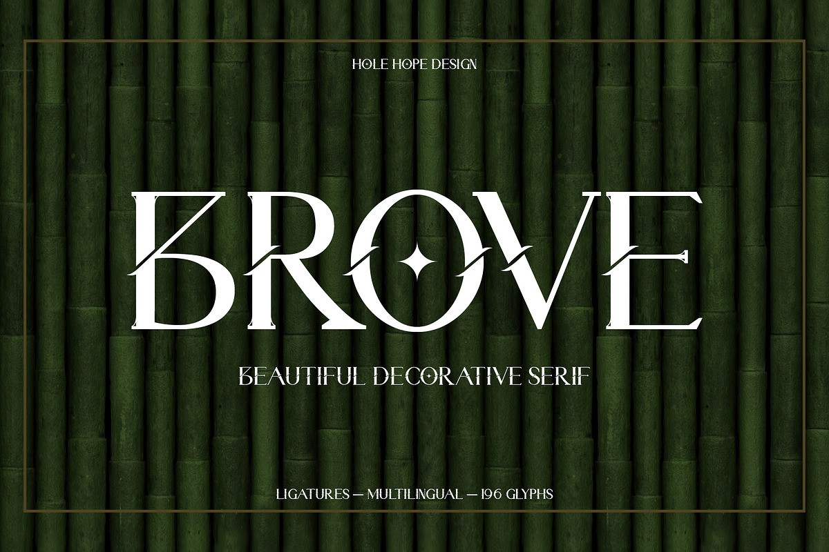 Brove | Beautiful Decorative Serif, a Serif Font by Hole Hope Design (Photo 1 of 7)