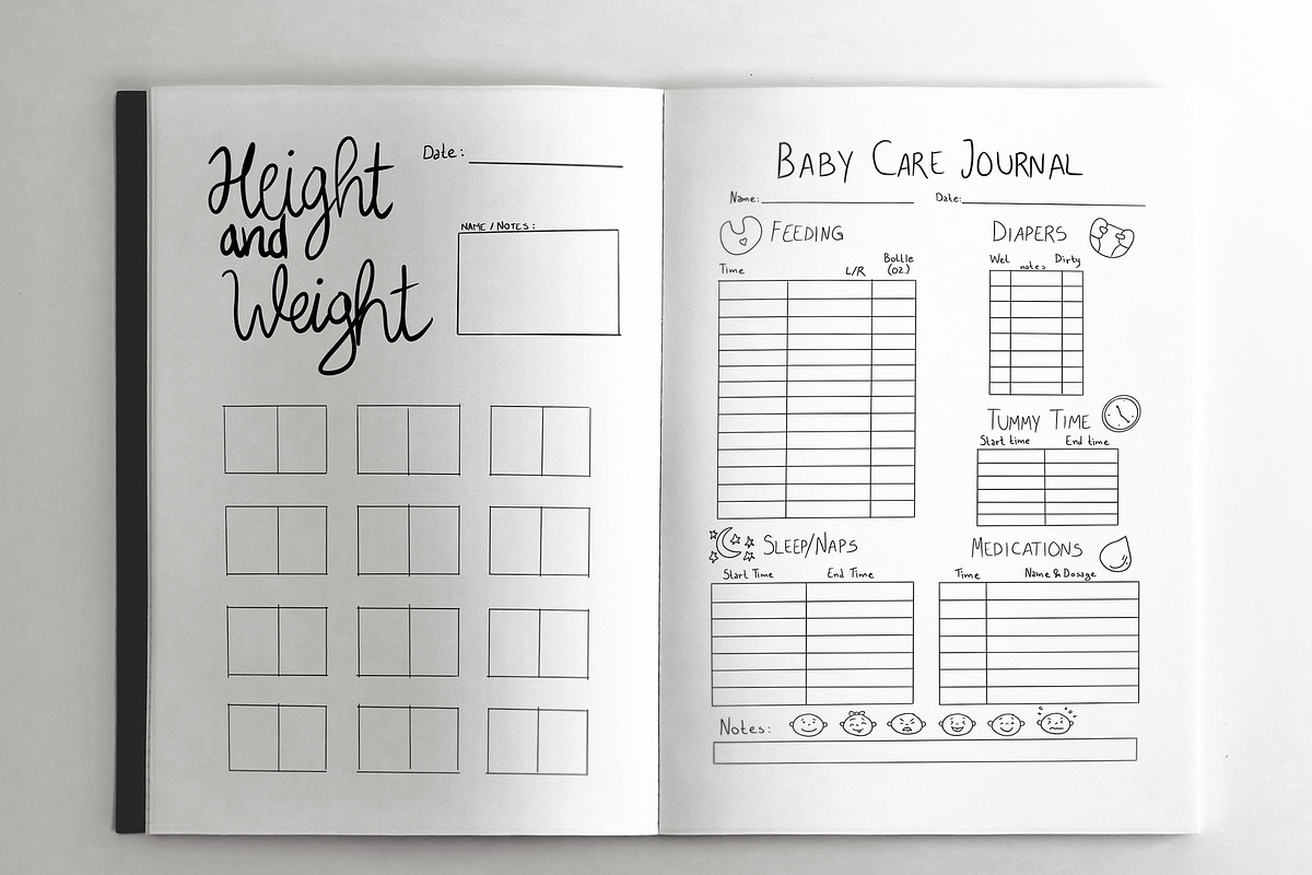 25 Hand Drawn Planners and Journals, a Templates & Theme by Character (Photo 4 of 9)