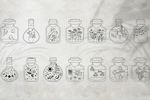 Mason Jars Vector Set, Mason Jar Art