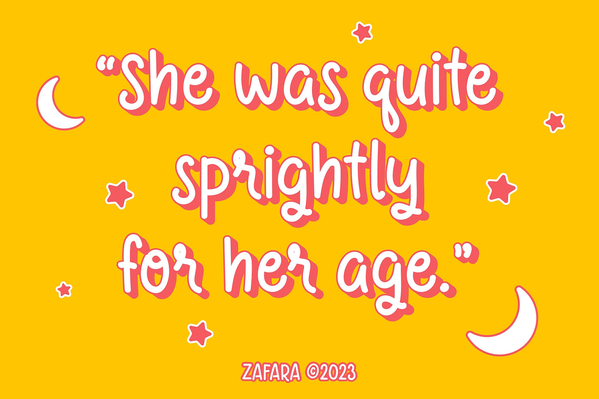 Sprightly - A Handlettered Fonts, a Handwritten Font by Zafara Studios (Photo 2 of 6)