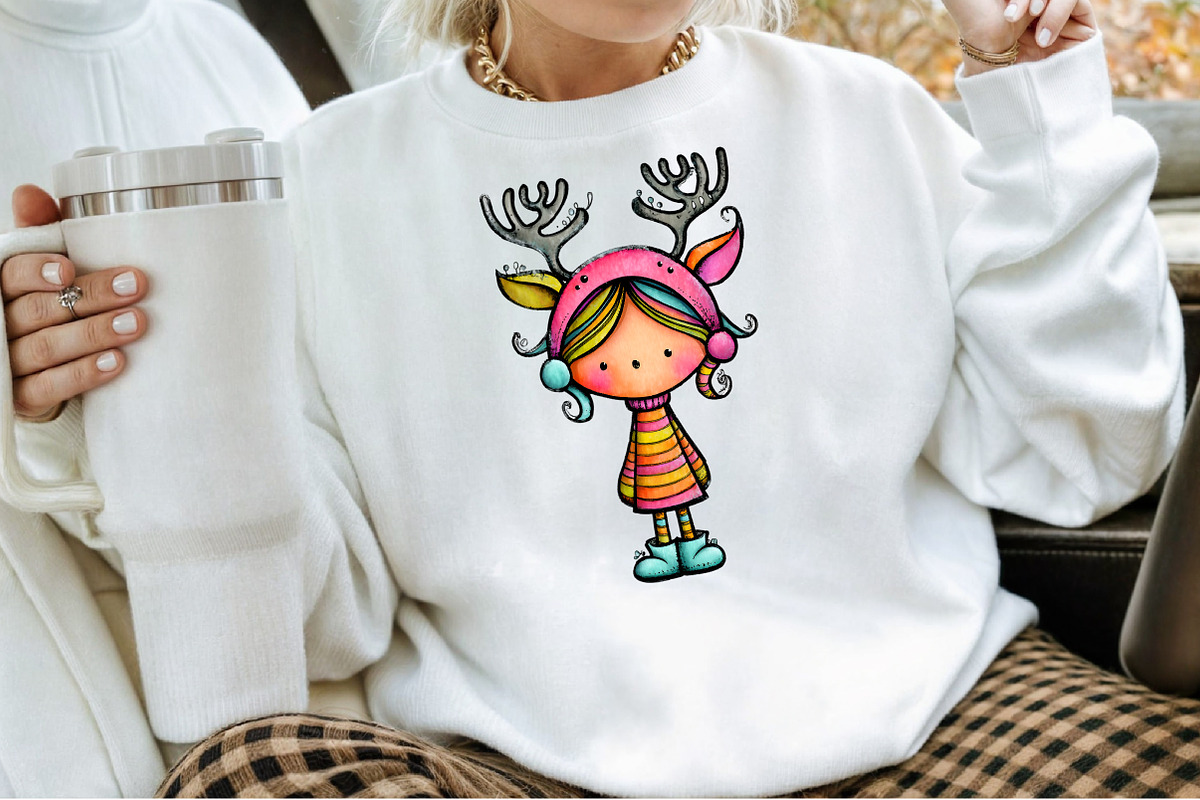 Whimsical Christmas Baby Kid Clipart, an Illustration by Sublimation Artist (Photo 4 of 6)