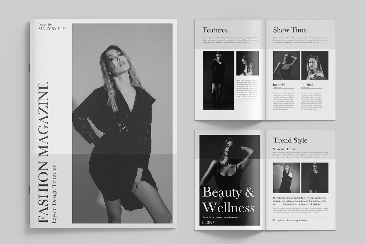 Fashion Magazine Template Design preview 7