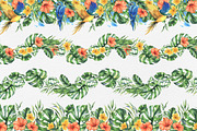 Parrots & tropical leaves watercolor, an Animal Illustration by NATASHA CHU (Thumbnail 14 of 21)
