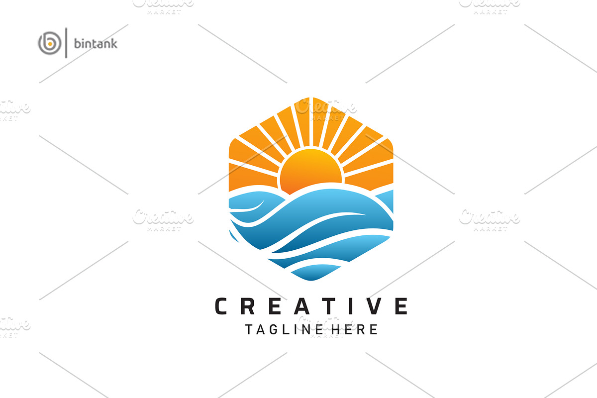 Sunset and Sea Logo, a Branding & Logo Template by Bintank Studio (Photo 2 of 2)