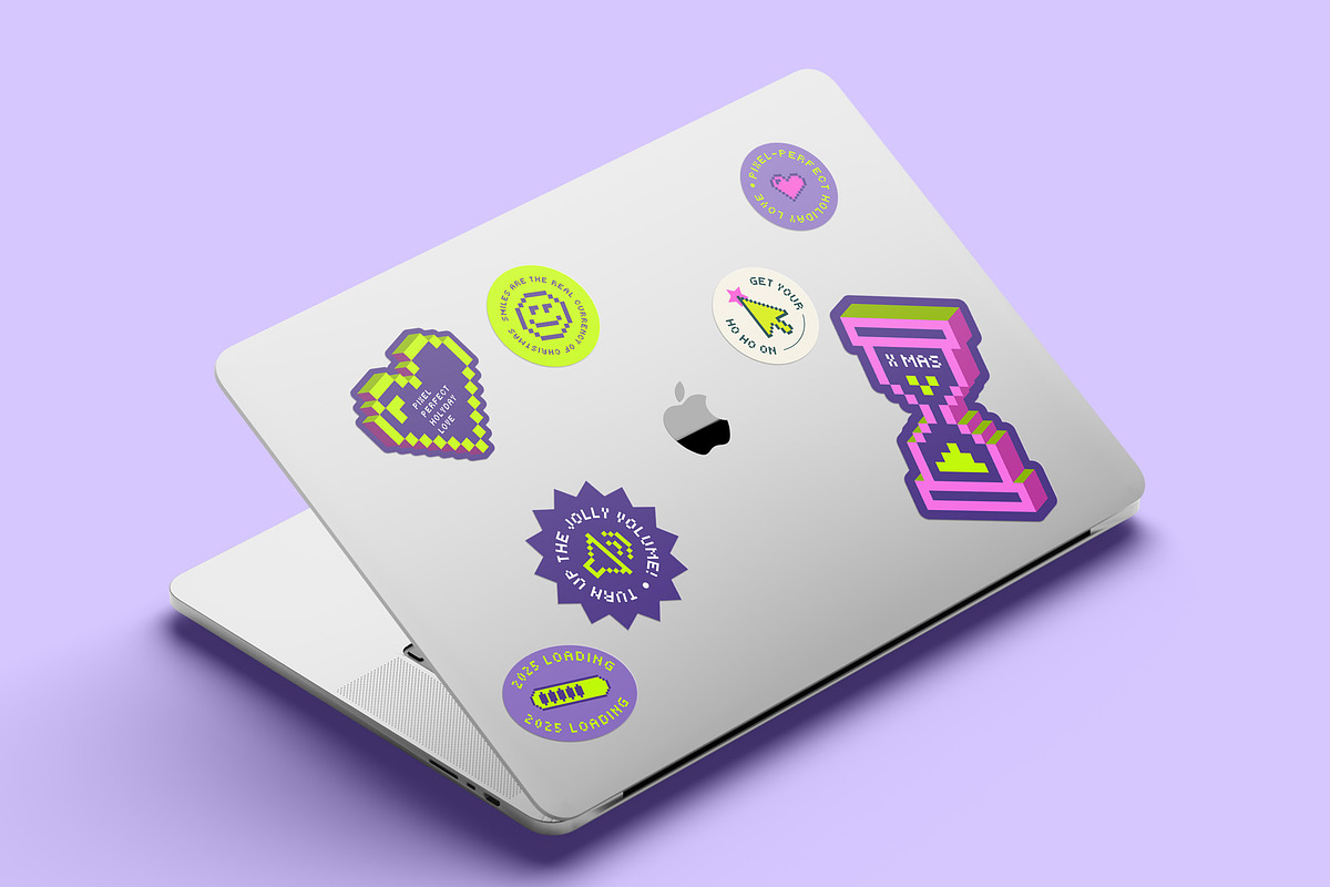 Pixel Christmas Stickers, a Seasonal Illustration by Playground (Photo 4 of 6)