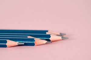 Pencils pink background stock photo containing marketing and business
