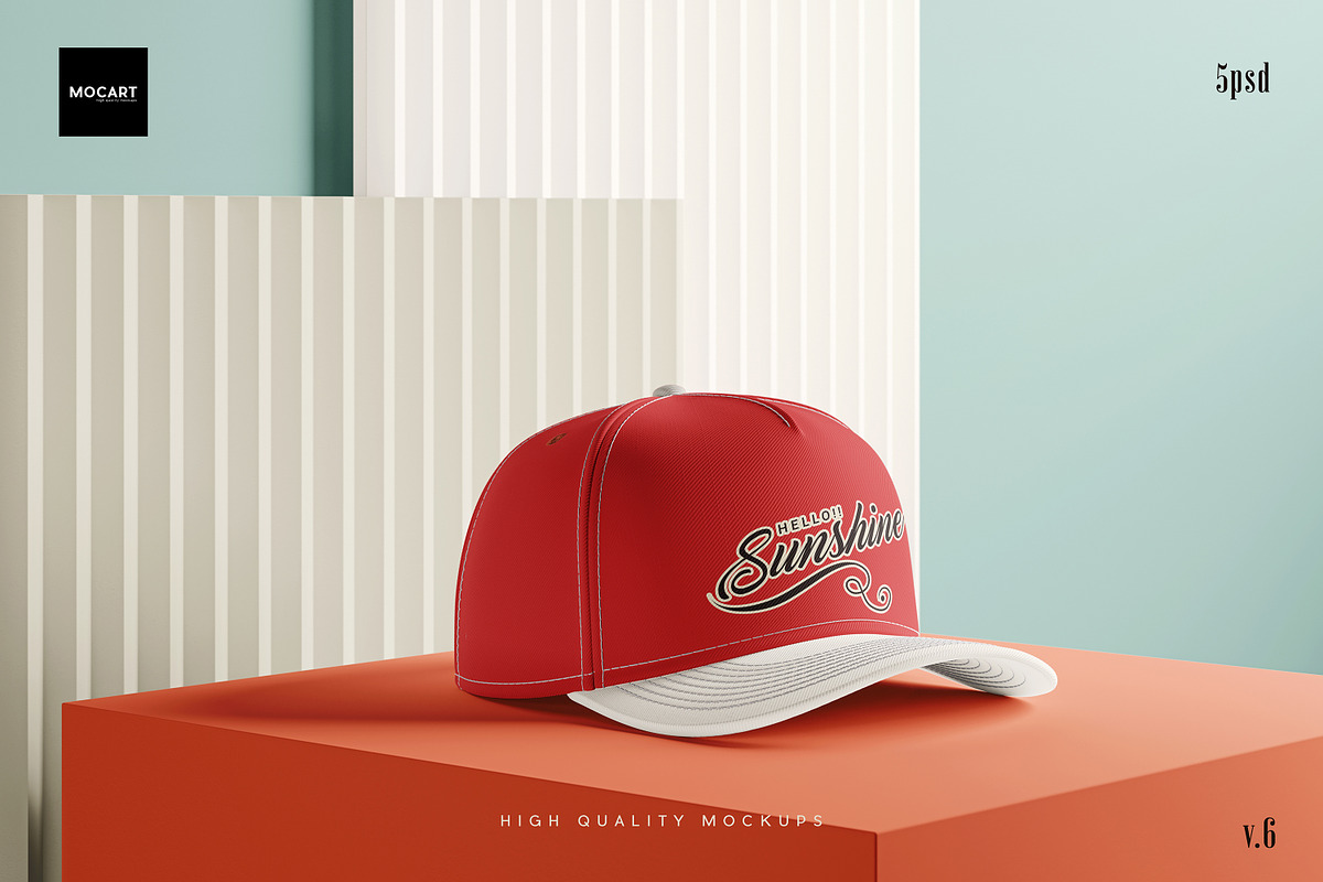 Cap Mockup Set v.6, an Apparel Mockup by Mocart (Photo 5 of 9)