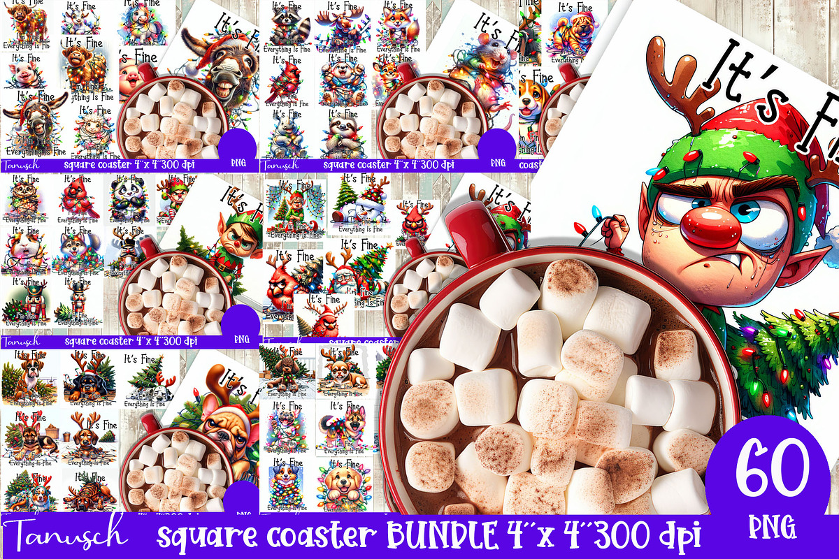 funny Christmas mega bundle, a Templates & Theme by TanuschArts (Photo 7 of 20)